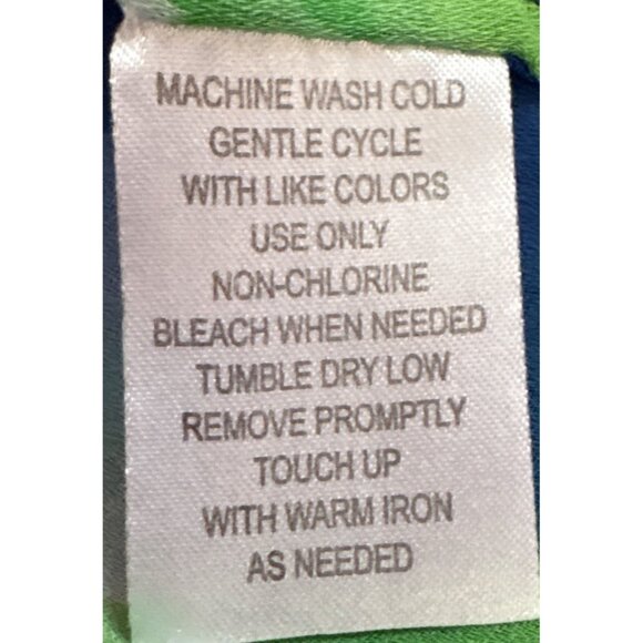 Allison Taylor Sleeveless Blouse Womens Med Floral Ruffle Blue Green Office Top - Picture 3 of 6